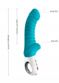 FunFactory Vibromasseur rechargeable Tiger G-5 bleu dimension