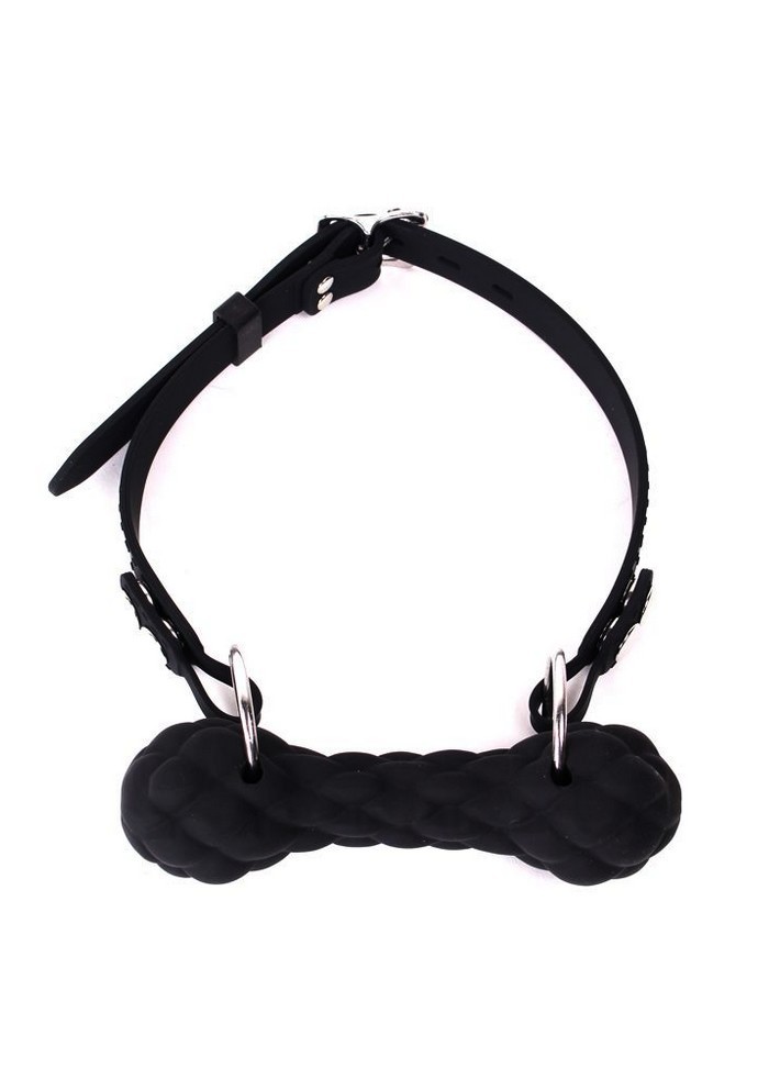 Baillon mors en silicone noir*