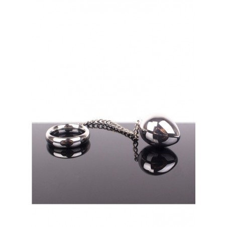 Cockring Donut oeuf anal en acier avec cockring 45mm