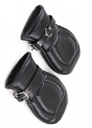 Org Gants de bondage Leather Mitts Black par 2