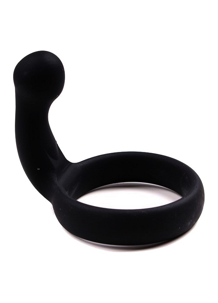 Cockring Rock it Balls silicone noir avec bille anal