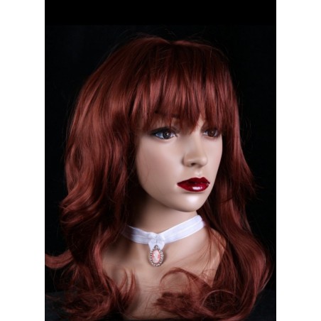 FoliesbyRenaud  Collier ras de cou Nikky blanc