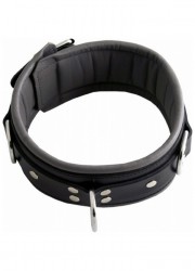 Collier homme esclave H 75 - Cuir noir-gris MisterB