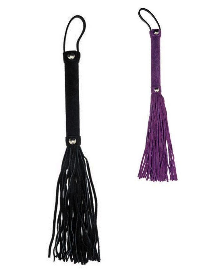 Martinet en daim  L 45 cm noir et violet