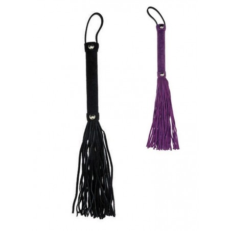 Martinet en daim  L 45 cm noir et violet