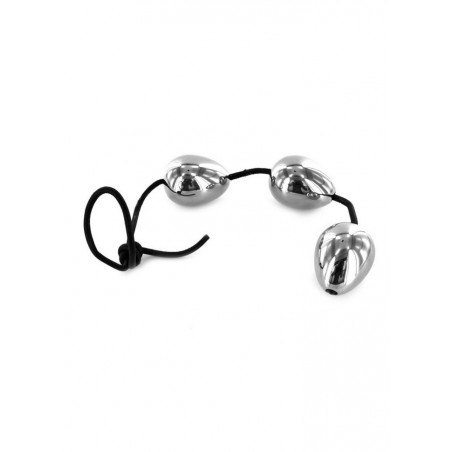 Chapelet 3 Boules anales ovales acier