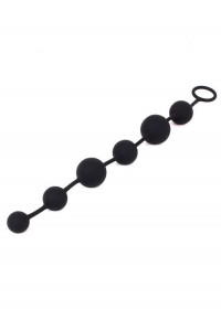 Chapelet 6 perles anales silicone Soft Smooth noir