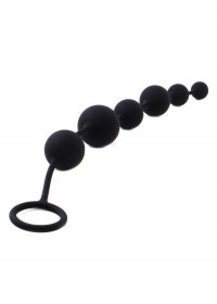 Chapelet 6 perles anales silicone Soft Smooth noir