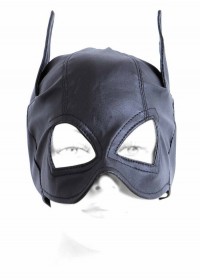 Masque Catwomen aspect cuir noir Spazm1020-