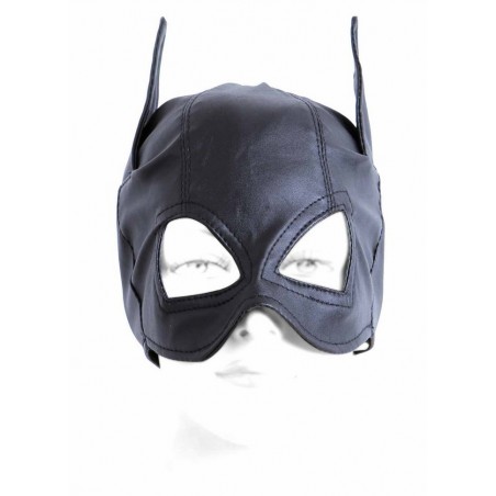 Masque Catwomen aspect cuir noir Spazm1020-