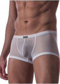 Manstore boxer blanc pour homme en maille fine et légère