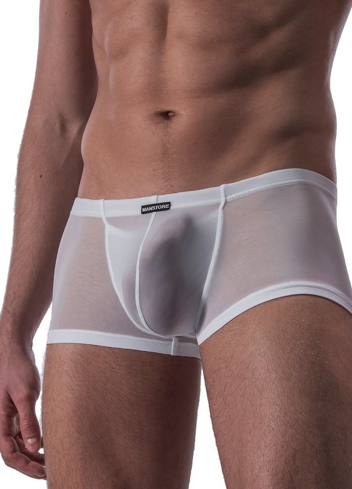 Boxer sexy blanc avec double poche Manstore M101