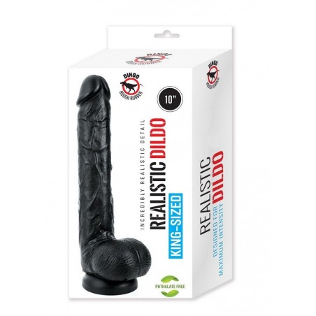 Gode ventouse Dinoo King-Size - Cock Kong noir L 27cm