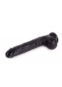 Gode ventouse Dinoo King-Size - Cock Kong noir L 27cm coucher