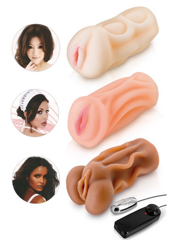 Masturbateur homme vaginettes vibrantes Set de 3