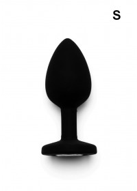 Plug anal bijou silicone noir Diamond Booty Jewel small