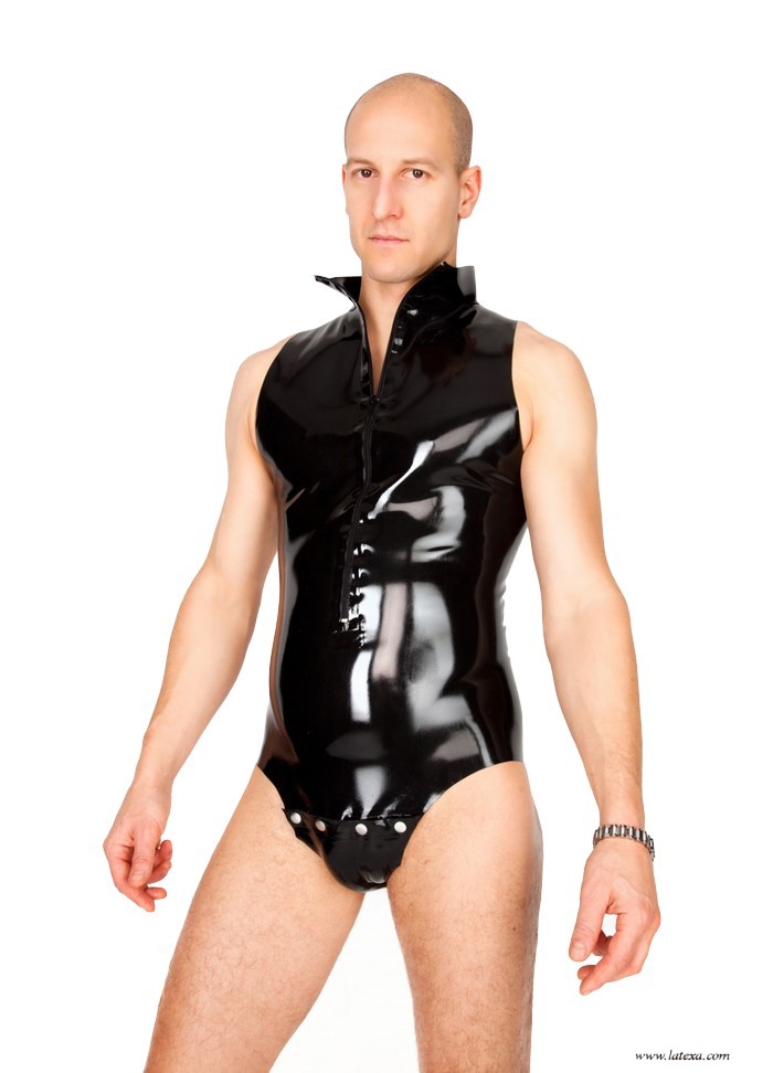 Latexa 1213 Body latex homme sans manches noir