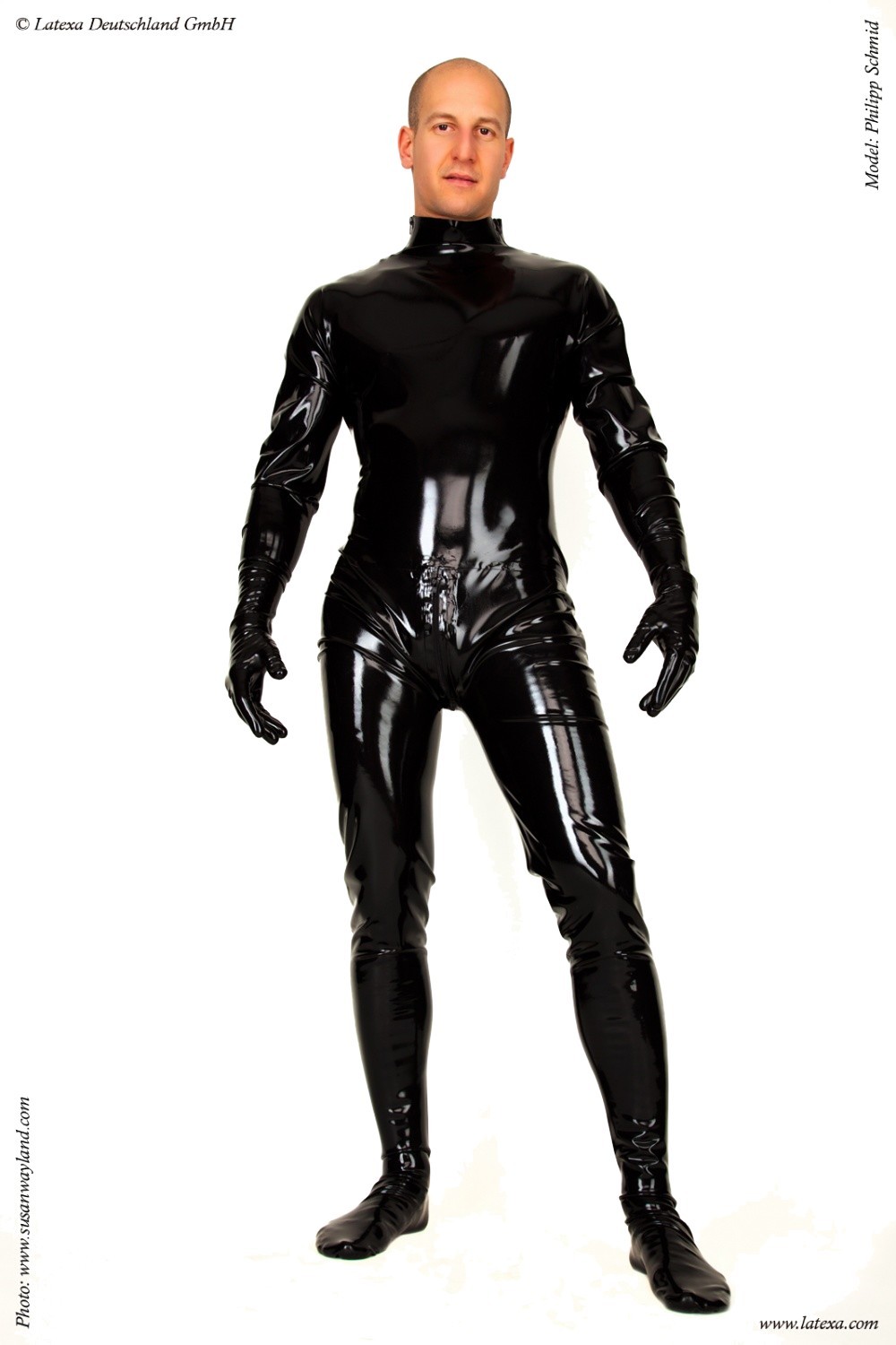 Latexa 3033 Combinaison latex intégrale avec Pieds et Gants