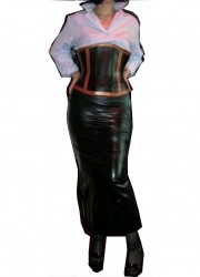 Latexa 3075 Serre taille latex haut  noir et bronze