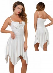 Robe coquine blanche pour femme tenue sexy pour soirée