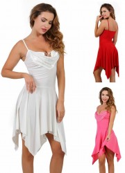 Robe sexy pour femme fines bretelles et bijou strass