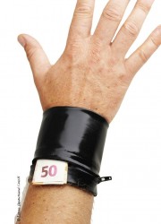 Latexa 3148 Bracelet latex porte monnaie noir