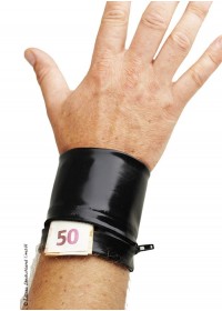 Latexa 3148 Bracelet latex porte monnaie noir