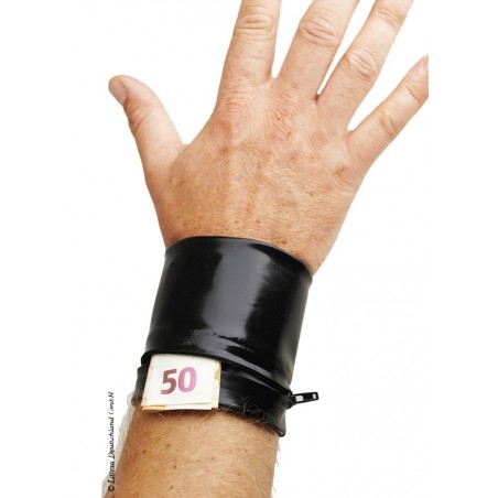 Latexa 3148 Bracelet latex porte monnaie noir