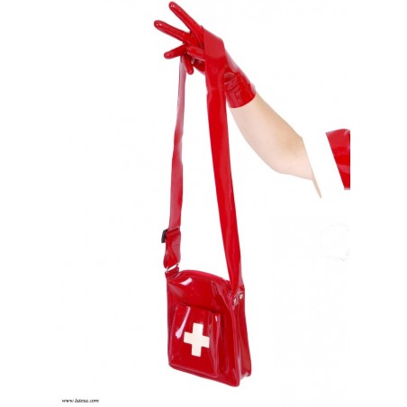 Latexa 3239 Sac à main Infirmière latex rouge blanc