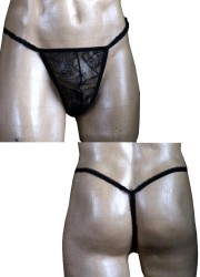 FoliesbyRenaud Glamour String homme travesti dentelle noir