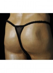 FoliesbyRenaud String homme dentelle Julia  noir & strass dos