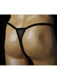 FoliesbyRenaud String homme dentelle Julia  noir & strass dos