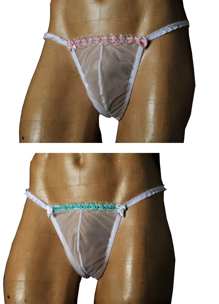 FoliesbyRenaud String homme Virginie rose-turquoise