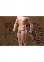 Lovers-String homme imprimé léopard