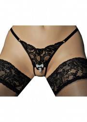 FoliesbyRenaud Mini string  femme ouvert nœud