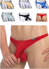 Lovers-string homme avec étui pénien rouge-noir-blanc-bleu-vert-jaune