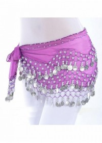 Oriental Ceinture tissus lilas sequins argent