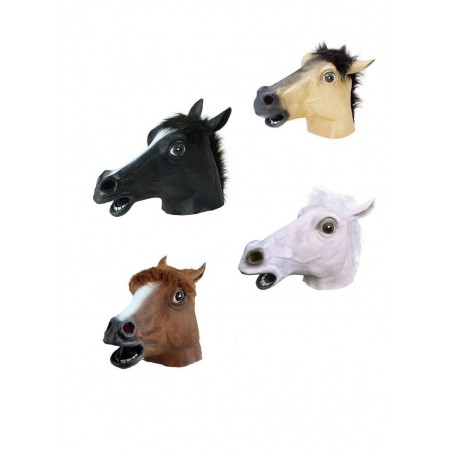Masque latex adulte animaux tete de cheval
