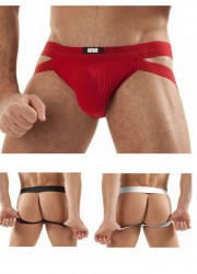 Barcode Jock Strap Anton Swim noir-blanc-rouge