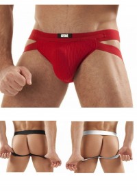 Barcode Jock Strap Anton Swim noir-blanc-rouge