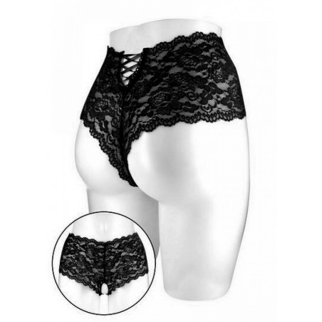 Shorty Julia ouvert entre jambes en dentelle  noir