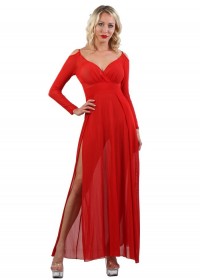 Robe sexy en tulle rouge sophie libertine vannes