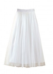 Jupe longue tutu en tulle blanc mariee