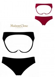 Maison Close Shorty Cul Nu rouge-noir