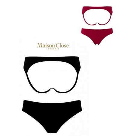 Maison Close Shorty Cul Nu rouge-noir