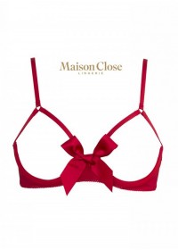 Maison Close Soutien gorge seins nus  rouge