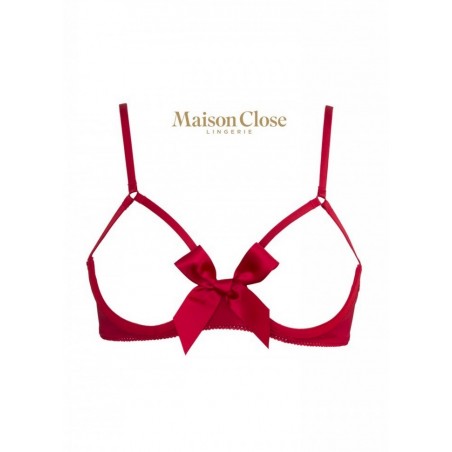 Maison Close Soutien gorge seins nus  rouge