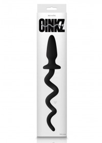 Plug anal silicone noir queue de cochon Oinkz boite