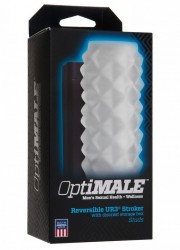 Masturbateur homme réversible OptiMale Stroker Studs transparent boite