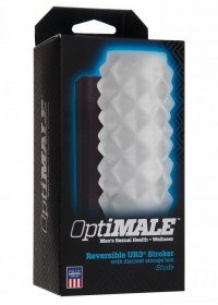 Masturbateur homme réversible OptiMale Stroker Studs transparent boite